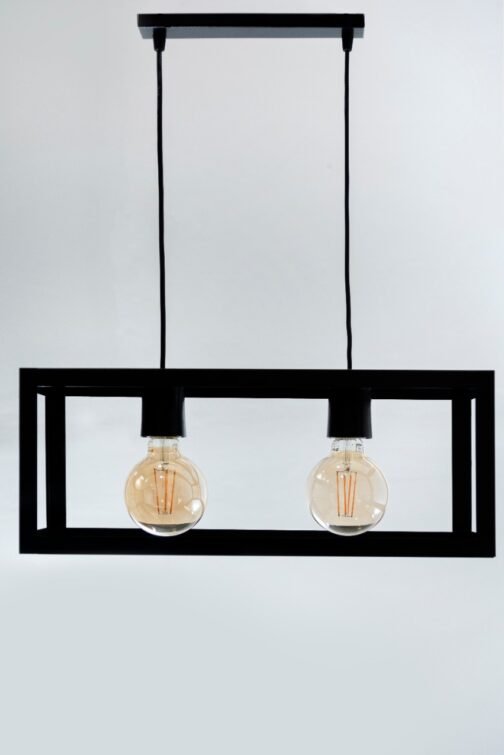 Colgante Cubix rectangular II Luces