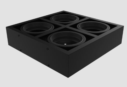 BOX PLAFON 4 LUCES CUADRADO
