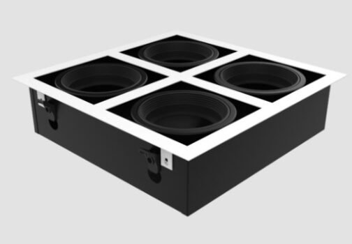 BOX EMBUTIR 4 LUCES CUADRADO